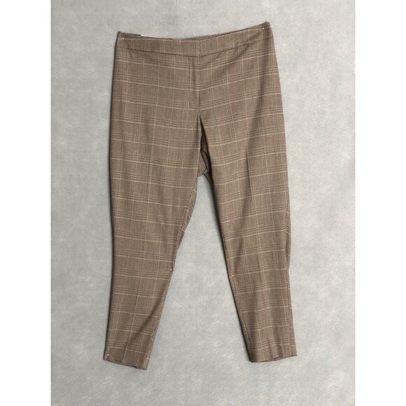Calvin Klein Women's Size 14W Plaid Slim Fit Trouser Pants NEW - Picture 1 of 7